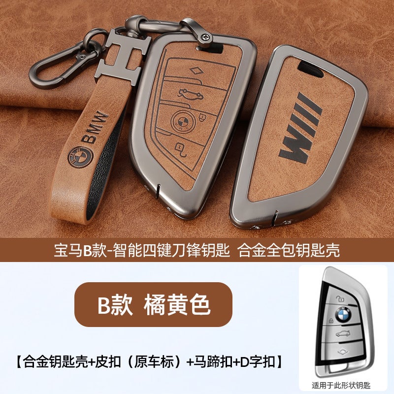 BMW New 5 Series Key Case - Retro Style, Zinc Alloy Protection for BMW Models - Image 1