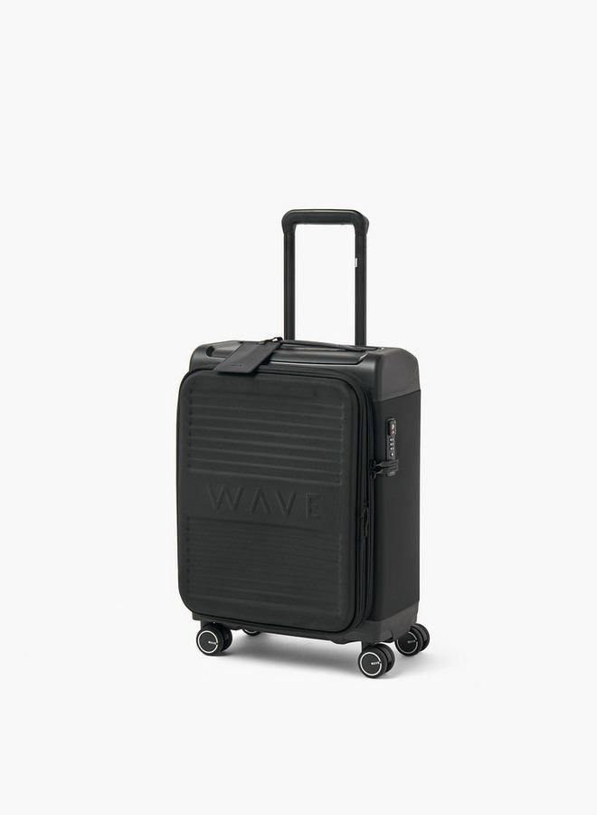 Wave Textured Softcase Luggage Trolley With Retractable Handle - 20 Inches Cabin Bag - Image 1