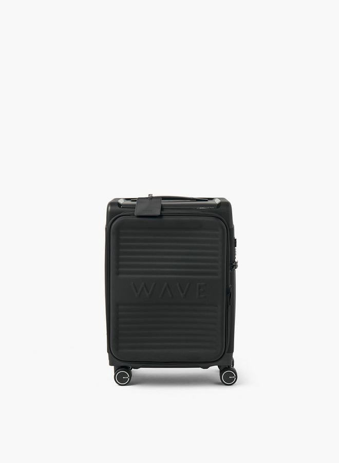 Wave Textured Softcase Luggage Trolley With Retractable Handle - 20 Inches Cabin Bag - Image 2