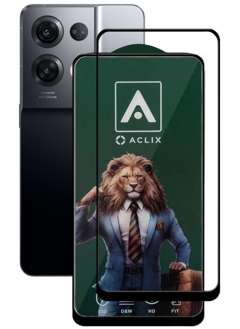 ACLIX Antistatic ESD Dustproof Premium Quality High Definition Tempered Glass Screen Protector Designed For Oppo Reno8 Pro - Image 1