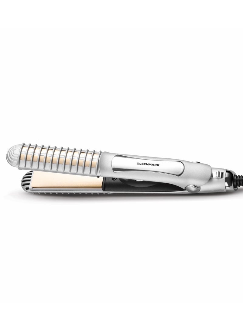 Olsenmark Hair Straightener- OMH4106, Smooth and Easy-To-Use Design, Aluminum Plate, Temperature 220-degree Celsius, 26 W PTC Heating Element, Perfect for Salon and At Home Styling - Image 2