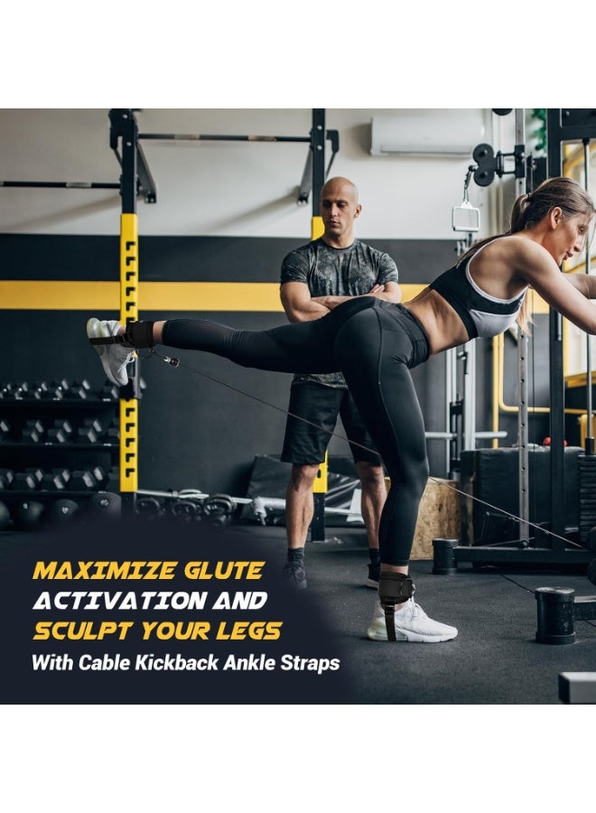 FLYROAD Ankle Straps (2 Pack) | Ankle Straps for Pullers, Adjustable Comfort Gym Ankle Straps for Kickbacks, Glute Training, Leg Extensions, Curls, Hip Abduction Training, Gym Ankle Straps for Pullers Accessories - Image 4