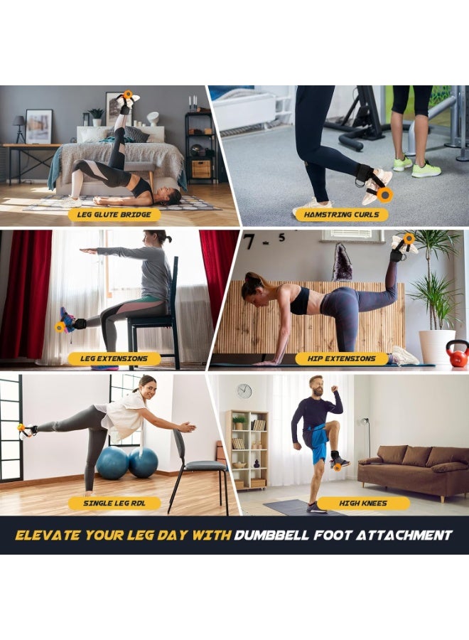 FLYROAD Ankle Straps (2 Pack) | Ankle Straps for Pullers, Adjustable Comfort Gym Ankle Straps for Kickbacks, Glute Training, Leg Extensions, Curls, Hip Abduction Training, Gym Ankle Straps for Pullers Accessories - Image 5