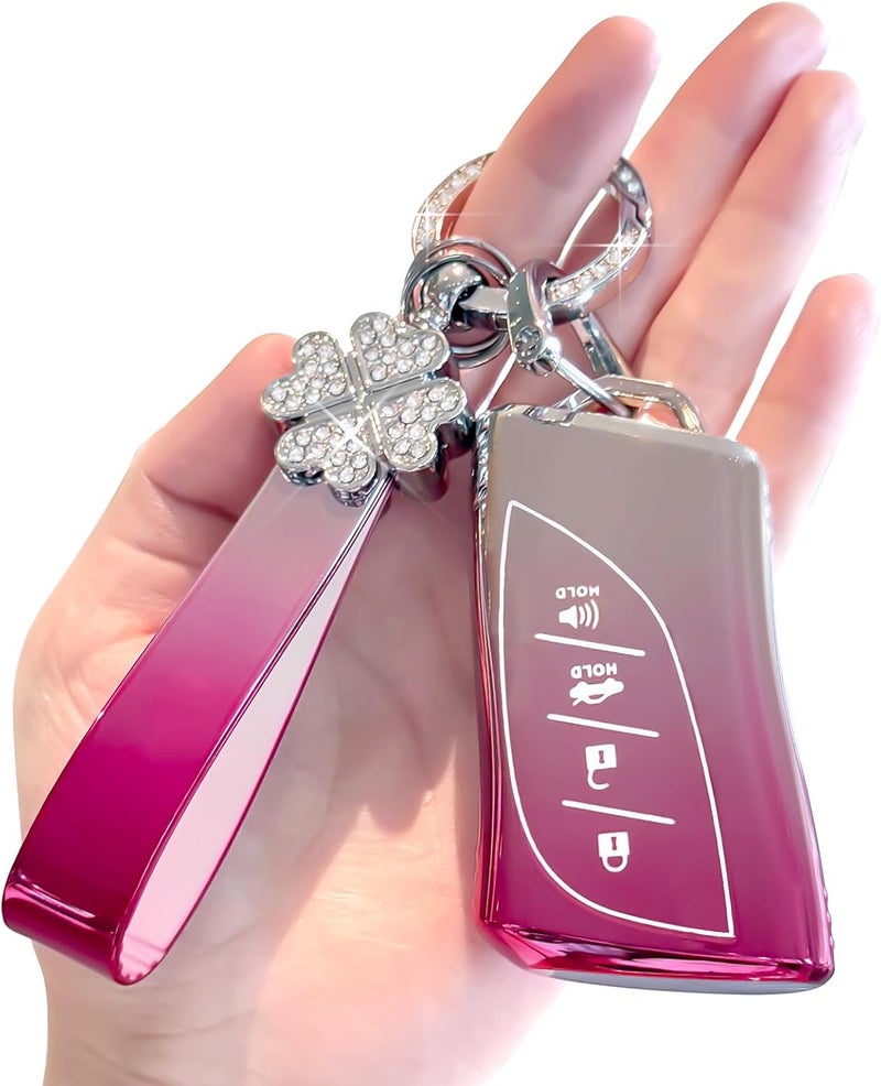 PIFOOG Gradient Pink Key Fob Cover for Lexus - Image 1