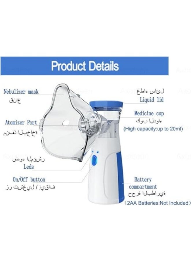 Mesh Nebulizer,Portable Mini Vaporizers Handheld Atomizers for Adults and Children,Ultrasonic Humidifier for Home and Travel Use, Steam Mesh Inhalators