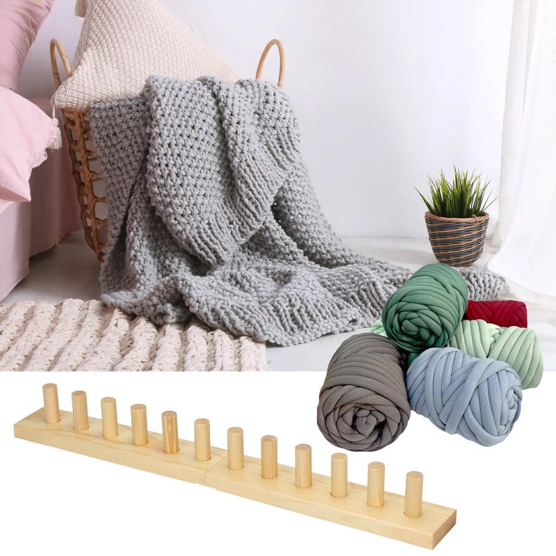 Lxmxgk Chunky Knitting Blanket Loom, Thick Yarn Knitting Loom, Chunky Yarn Blanket Loom for Knitting Thick Yarn Projetcs, Foldable and Portable Chunky Blankets Extra Large Loom (24â€) (1) - Image 5
