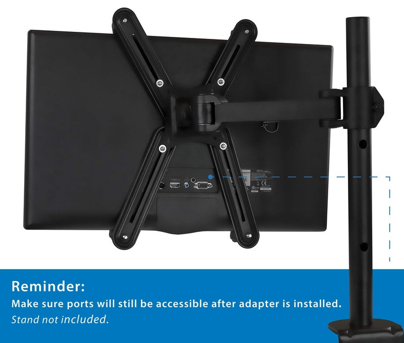 Mount-It! Non-VESA Monitor Mount Adapter Kit â€“ Universal VESA Mount Adapter for 13â€“27 Inch LCD LED Screens, Converts to 75x75 & 100x100, Heavy Duty Steel Bracket for Desk - Image 3