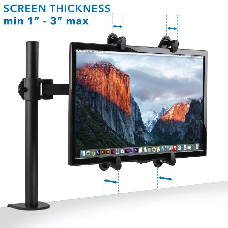 Mount-It! Non-VESA Monitor Mount Adapter Kit â€“ Universal VESA Mount Adapter for 13â€“27 Inch LCD LED Screens, Converts to 75x75 & 100x100, Heavy Duty Steel Bracket for Desk - Image 2