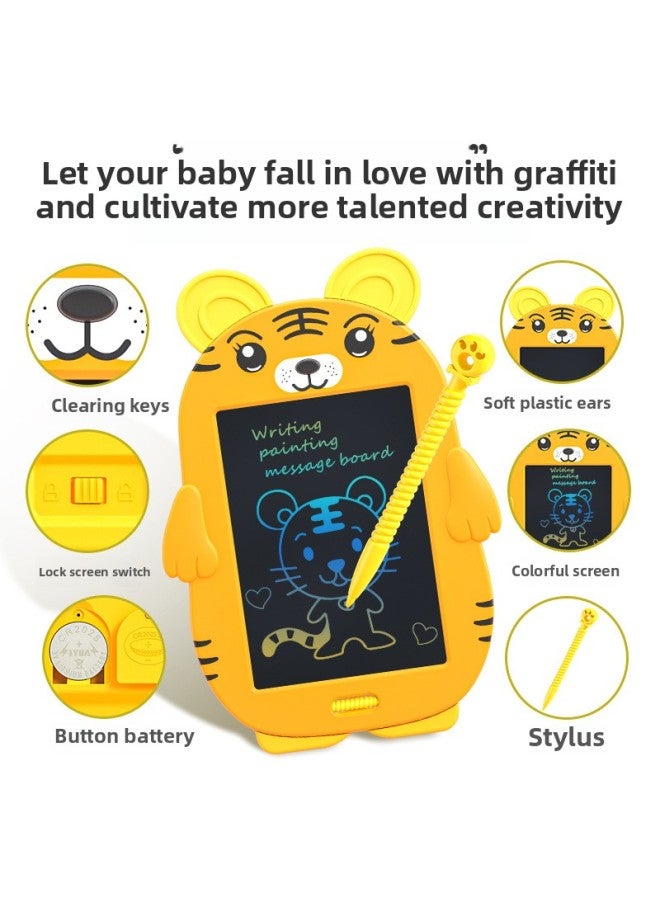 Cartoon Color Drawing Board 12 Zodiac Handwriting Board Children's Painting Graffiti Board Electronic Light Energy Small Blackboard Special-Color:White Panda  - Image 5