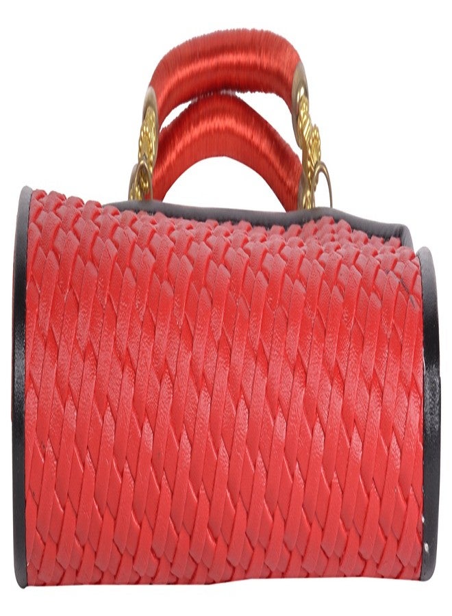 Ledera Women's Handbag (Red, 308) - Image 4