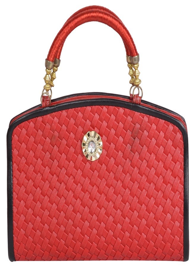Ledera Women's Handbag (Red, 308) - Image 1