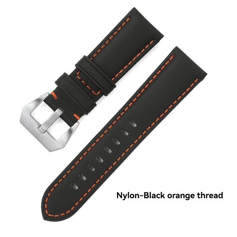 Bluejw Premium Nylon Leather Watch Band - Quick Release Replacement Strap for Men's Rugged Style Watches - Image 1