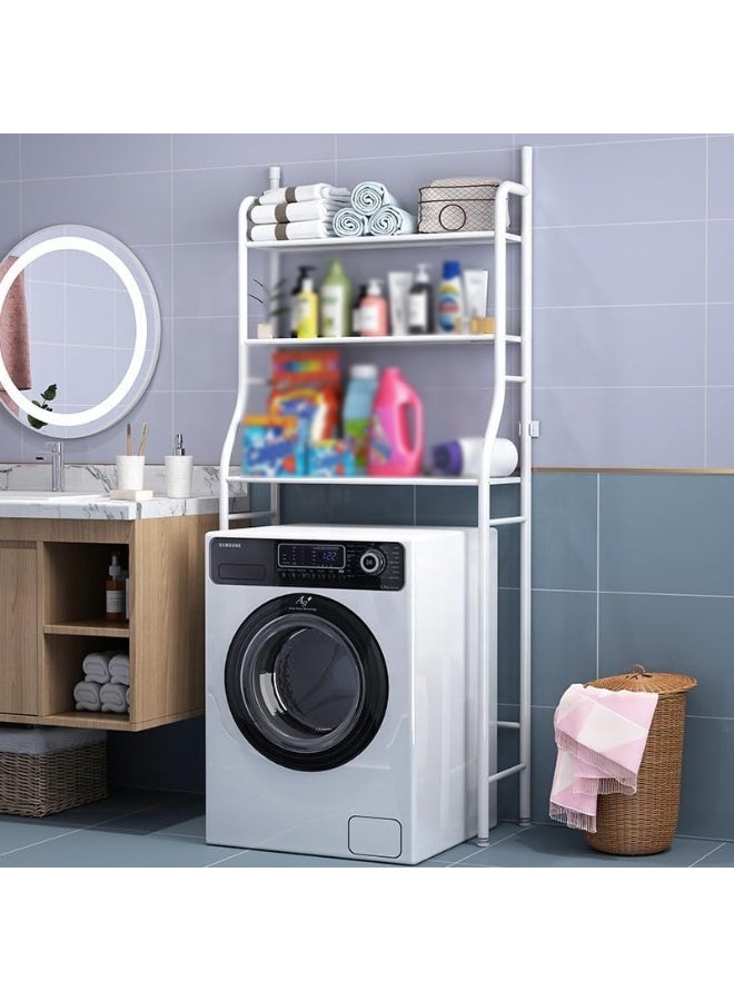 LeoStar Multi-Purpose Over-Washer Rack | 3-Tier Shelving System for Laundry & Bathroom Storage | Heavy-Duty, Rust-Resistant Frame | Ideal Organizer for Detergents, Accessories & Home Essentials - Image 2