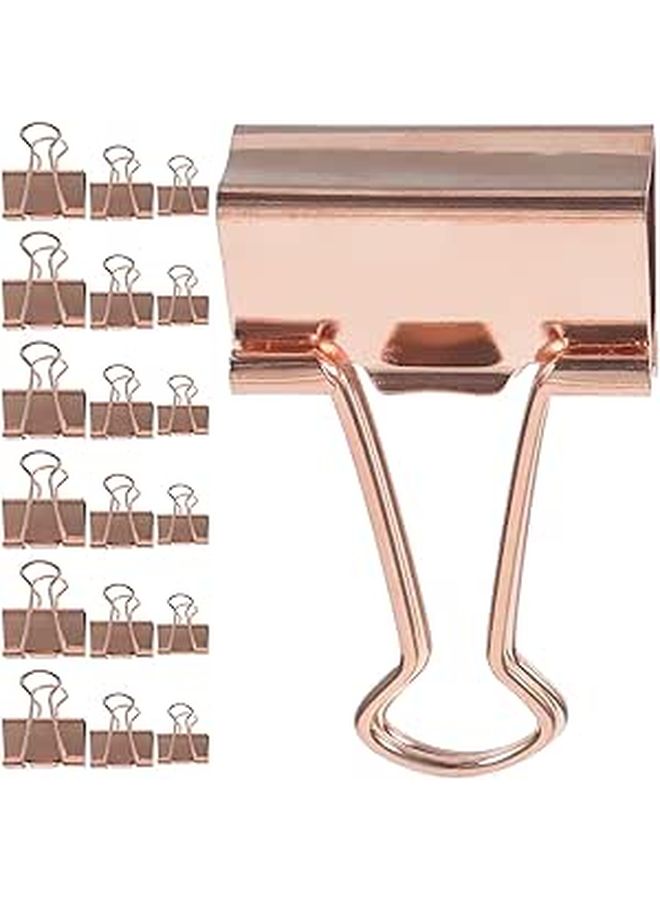 30pcs Rose Gold Metal Binder Clips Set Assorted Sizes 19 25 32mm Multipurpose Office Paper Home Organization - Image 1