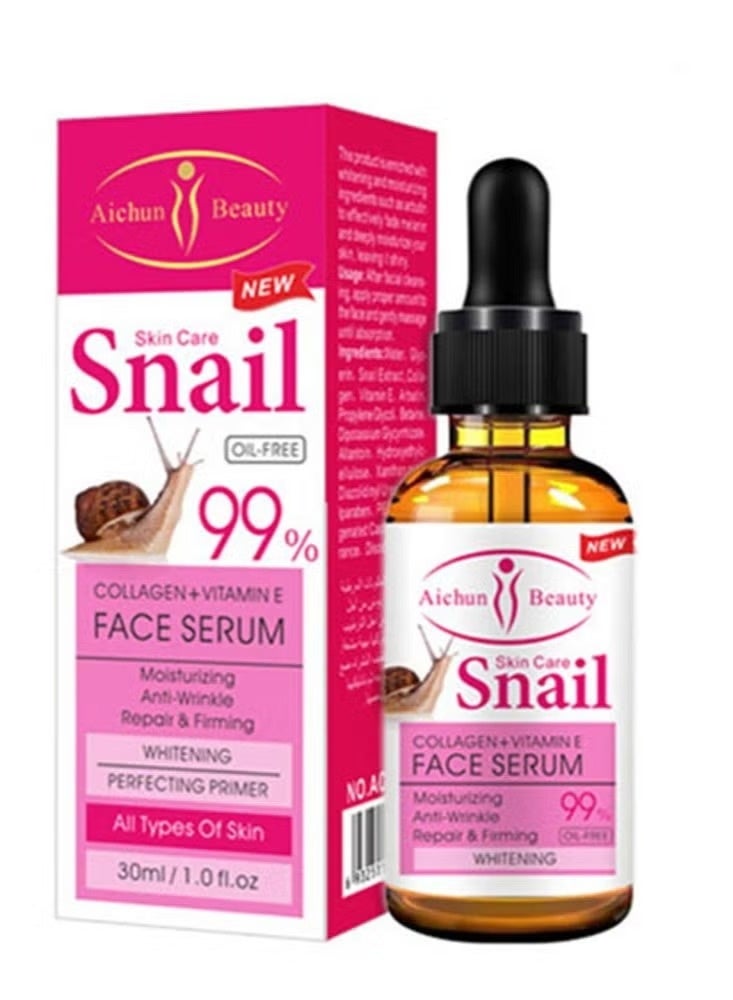 Aichun Beauty Snail Face Serum with Collagen & Vitamin E, Moisturizing & Anti-Wrinkle, 30ml - Image 5