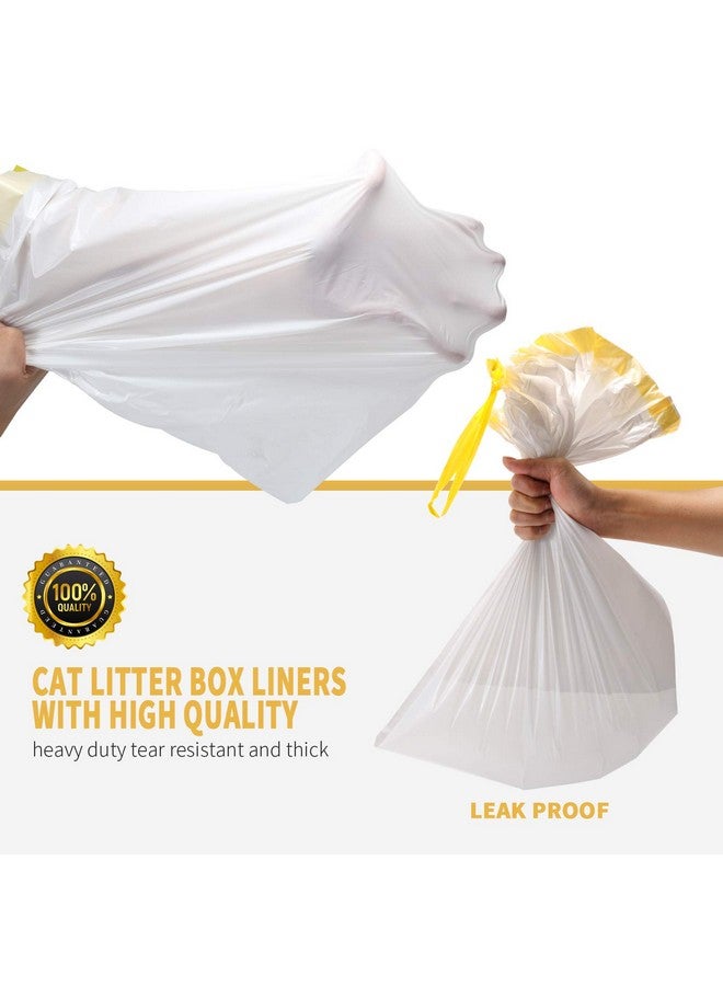 KONE Cat Litter Box Liners Jumbo 45 x 18 inch Heavy Duty Drawstring Bags 20 Count - Image 2