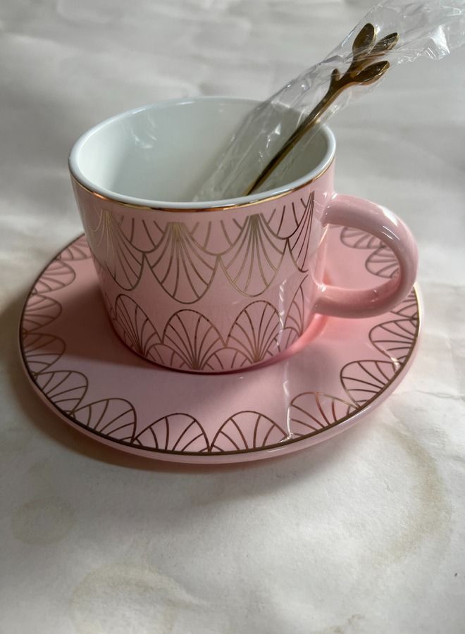 XIANGYU Luxury Coffee Cup And Saucer Set Teacup With Handle - Image 2