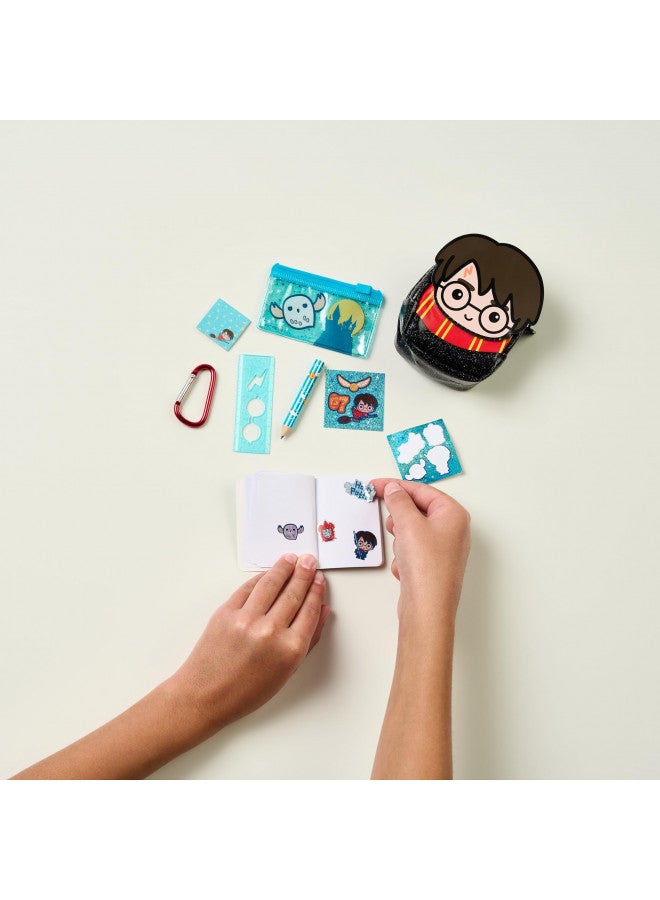 REAL LITTLES Harry Potter Wizarding World Backpack with 6 Micro Stationery Surprises Inside! 4 to Collect - Harry Potter, Hermione Granger, Ron Weasley and Hedwig - Styles May Vary - Image 1