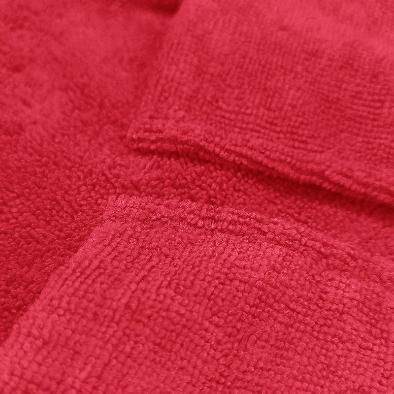 Solid Color Beach Towel Plus Large Wearable Bath Towel Bathroom Outdoor High And Low Wool Hooded Bath Towel Bathrobe - Image 3