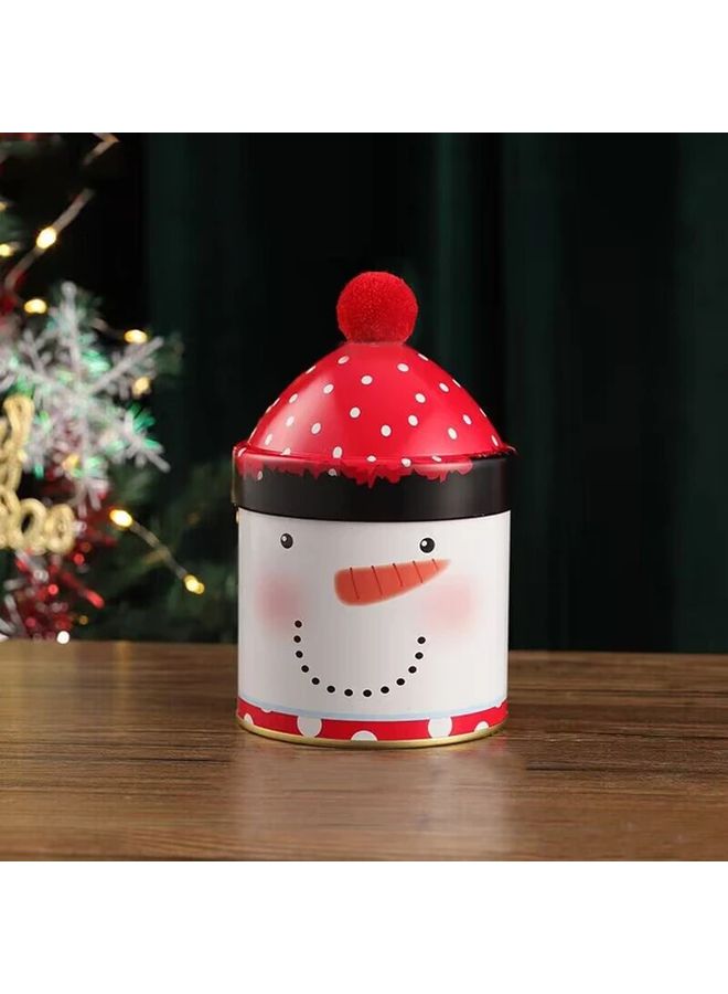 صندوق تخزين دلو حلوى عيد الميلاد المخصص مع قبعة سانتا، غزال الرنة، رجل الثلج، تغليف هدايا ملون - Image 1