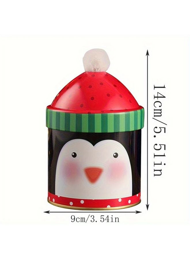صندوق تخزين دلو حلوى عيد الميلاد المخصص مع قبعة سانتا، غزال الرنة، رجل الثلج، تغليف هدايا ملون - Image 4