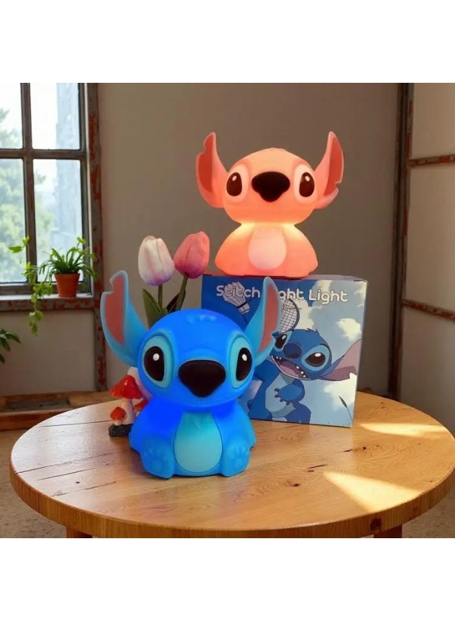 أكاليكس مصباح ليلي على شكل ستيتش، هدايا ستيتش لطيفة للبنات، مصباح على شكل بطة، هدية من ستيتش، رسوم متحركة، أنمي، مطاط السيليكون، ديكور ليلي لسطح المكتب، رفيق ليلي، دمية، هدية عيد ميلاد - Image 3