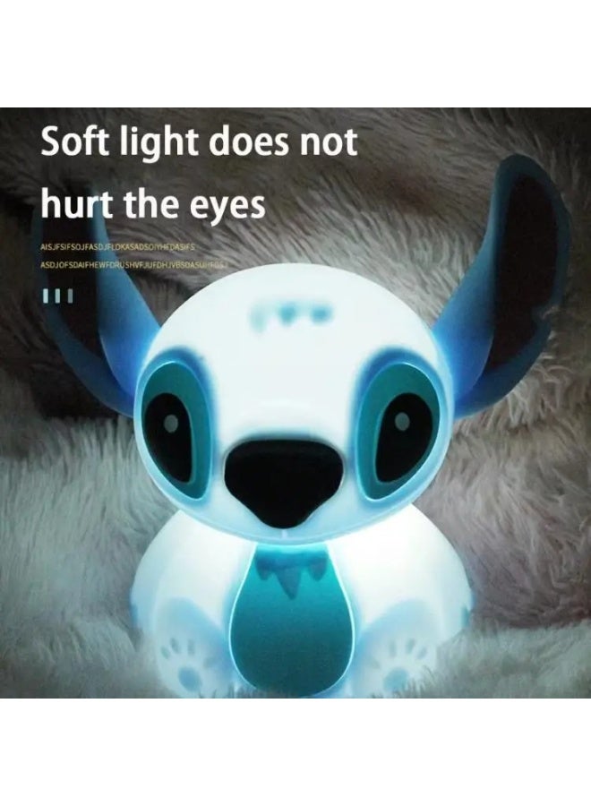 أكاليكس مصباح ليلي على شكل ستيتش، هدايا ستيتش لطيفة للبنات، مصباح على شكل بطة، هدية من ستيتش، رسوم متحركة، أنمي، مطاط السيليكون، ديكور ليلي لسطح المكتب، رفيق ليلي، دمية، هدية عيد ميلاد - Image 2