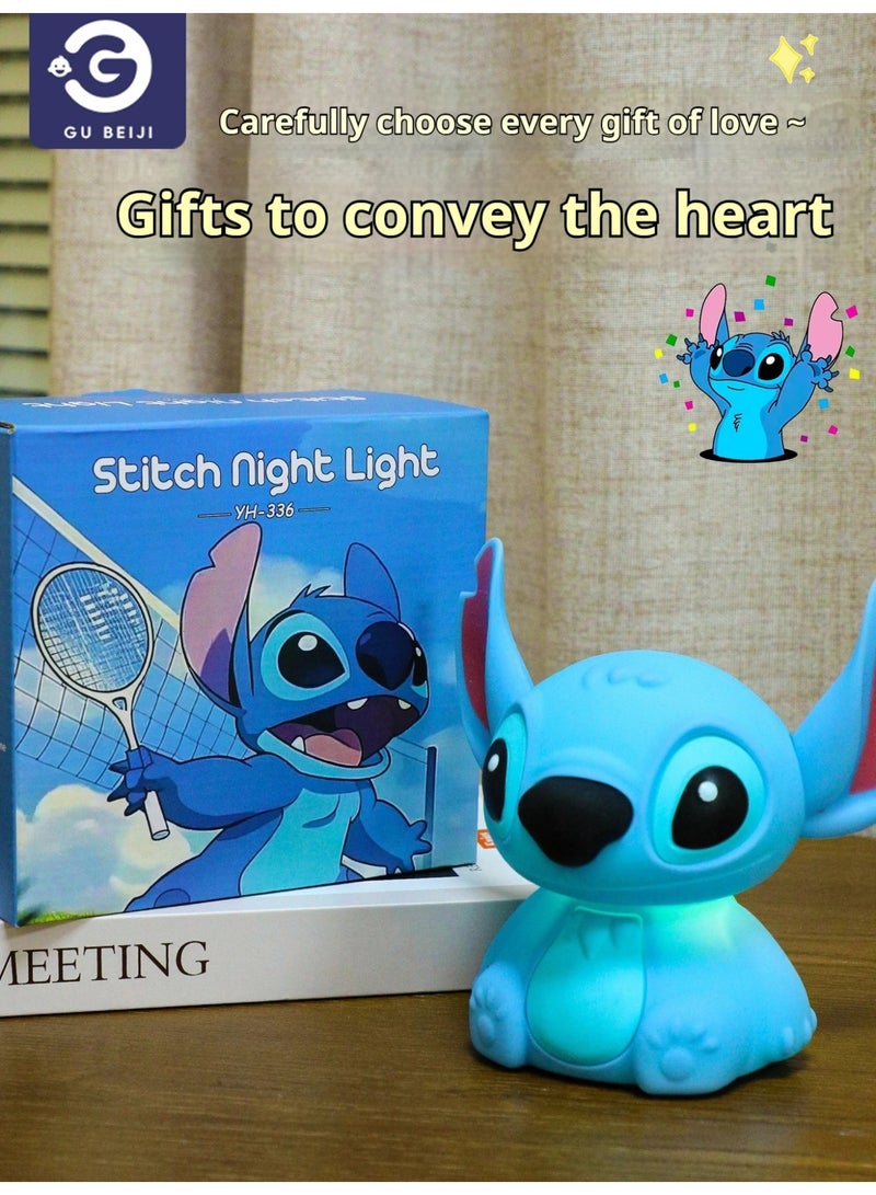 أكاليكس مصباح ليلي على شكل ستيتش، هدايا ستيتش لطيفة للبنات، مصباح على شكل بطة، هدية من ستيتش، رسوم متحركة، أنمي، مطاط السيليكون، ديكور ليلي لسطح المكتب، رفيق ليلي، دمية، هدية عيد ميلاد - Image 5