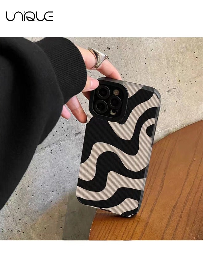 Unique For iPhone 15 Pro Case - Cartoon Graffiti Design Protective Case Apple iPhone 15 Pro -Black/White - Image 4