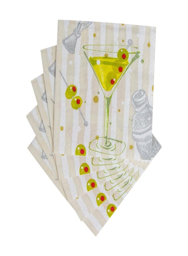 Caspari Speakeasy Cocktail Napkins - 20 Per Package - Image 3