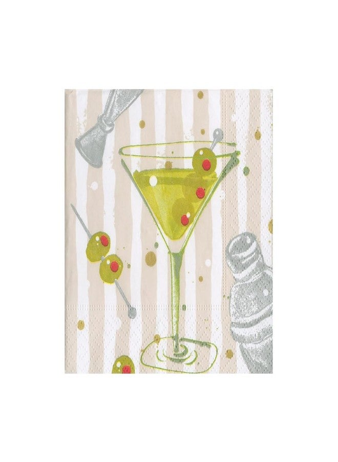 Caspari Speakeasy Cocktail Napkins - 20 Per Package - Image 1