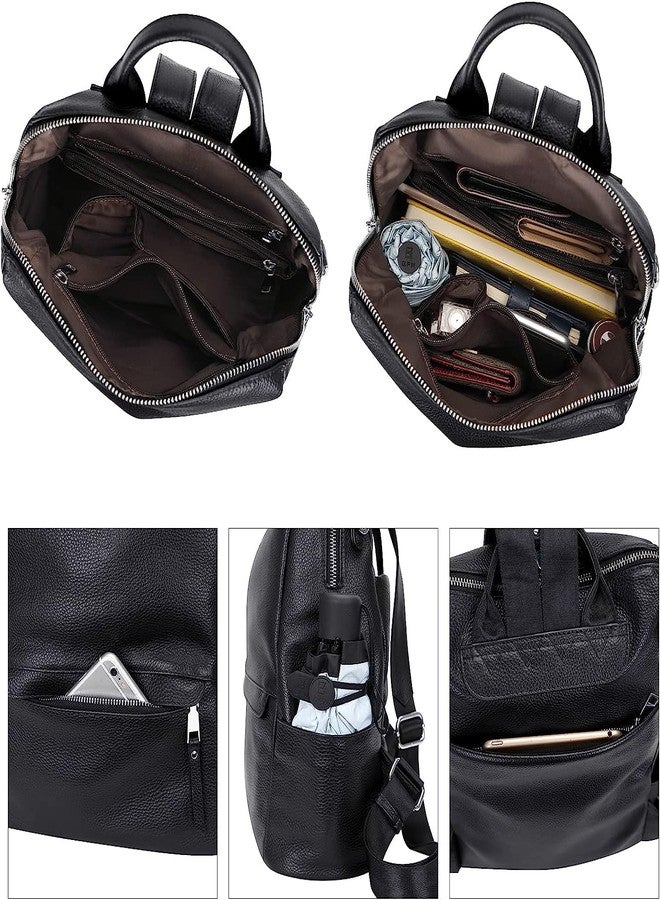 TrueArch Premium Leather Convertible Backpack Handbag Sling Bags for Women And Girls Backpacks (Black) - Image 3