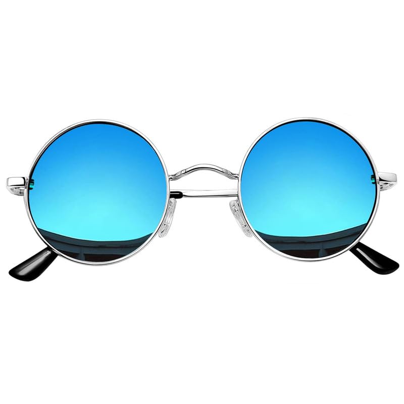 Joopin Round Polarized Sunglasses for Men and Women - UV400 Protection Retro Hippie Shades for Driving, Cycling, and Outdoor Sports