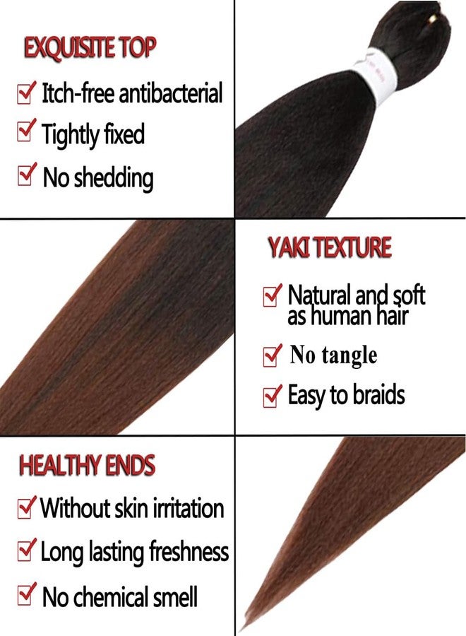 ShowCoco Pre-stretched Braiding Hair Extension Professional Braiding hair 12 Inch 8 Packs Hair Extensions For Braids Ombre Natural Black To Brown (12Inch,#1B/30) - Image 3