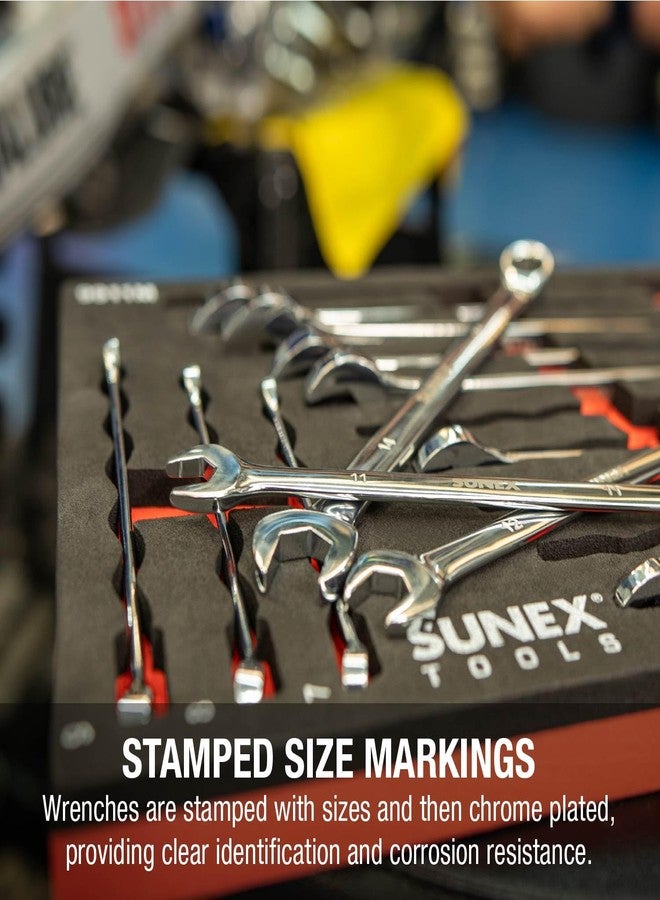 سانكس مجموعة مفاتيح ربط مترية ذات أخدود على شكل حرف V من Sunex 9911M، 13 قطعة، مصنوعة من إسفنج EVA، مقاسات من 7 مم إلى 19 مم - Image 5