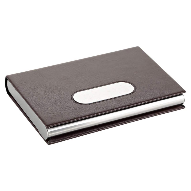 Goldedge Card Holder for Men - Leather, Brown - Image 2
