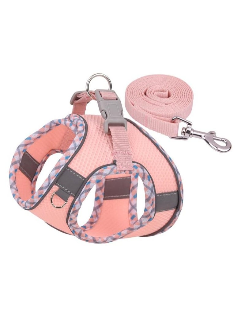 فيبارتي تسخير للكلاب الصغيرة والمتوسطة ، لا يوجد حزام جرو ومجموعة مقود ، حزام سهل المشي للكلاب للمشي والجري والتدريب ، صغير مريح وحزام متوسط ، قابل للتعديل ، متين ، مثالي للاستخدام اليومي - Image 1