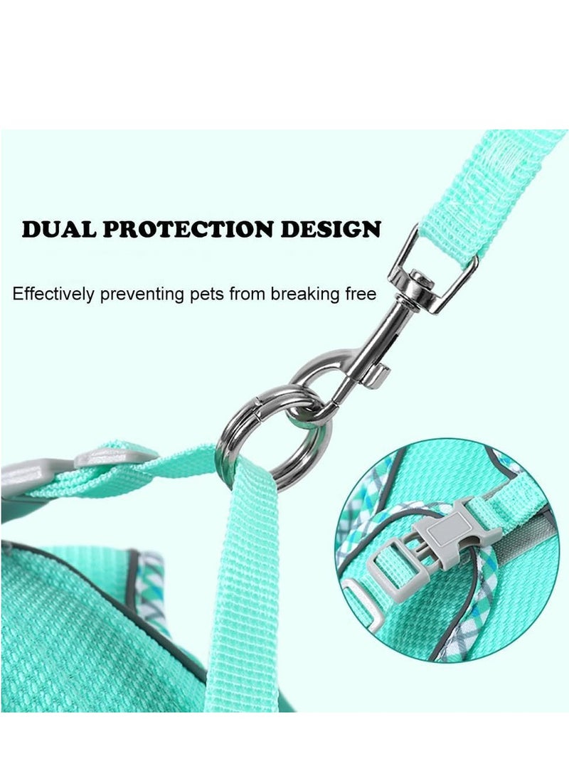 فيبارتي تسخير للكلاب الصغيرة والمتوسطة ، لا يوجد حزام جرو ومجموعة مقود ، حزام سهل المشي للكلاب للمشي والجري والتدريب ، صغير مريح وحزام متوسط ، قابل للتعديل ، متين ، مثالي للاستخدام اليومي - Image 4
