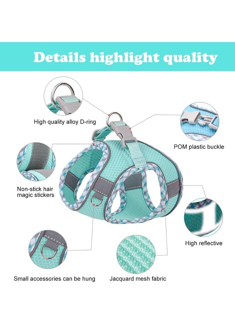 فيبارتي تسخير للكلاب الصغيرة والمتوسطة ، لا يوجد حزام جرو ومجموعة مقود ، حزام سهل المشي للكلاب للمشي والجري والتدريب ، صغير مريح وحزام متوسط ، قابل للتعديل ، متين ، مثالي للاستخدام اليومي - Image 5