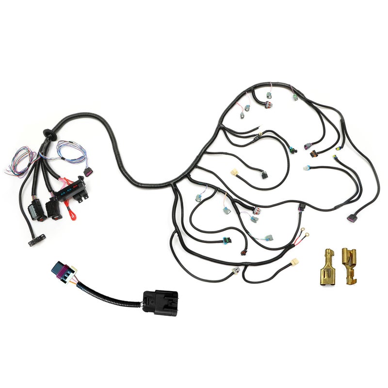 حزمة الأسلاك المستقلة 62 L TR6060 T56 58X DBWZ متوافقة مع محرك LS3 LS2 Vortec من 2006 إلى 2015 حزمة أسلاك LS مستقلة حزمة أسلاك LS دواسة غاز بالتحكم الإلكتروني