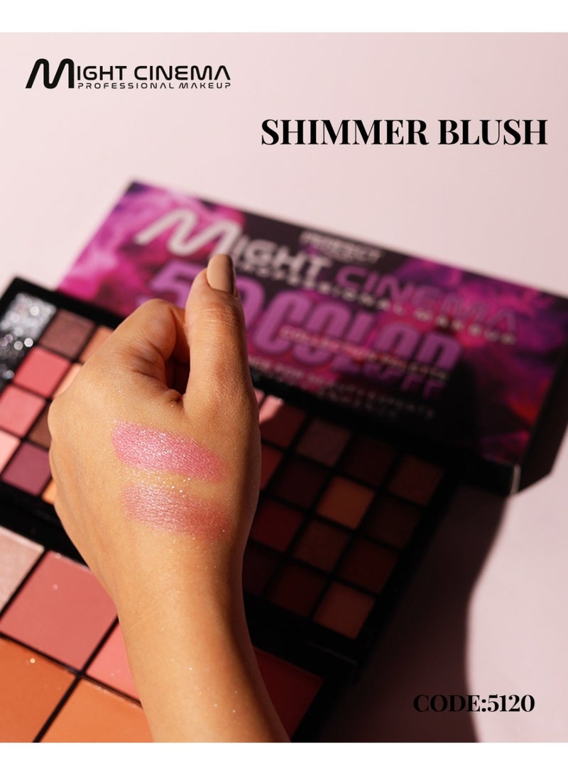 مايت سينما لوحة مايت سينما الجديدة... أساس مكياجكِ الشامل  تحتوي على 50 لونًا من:  ظلال عيون مطفية ولامعة  أحمر خدود مطفي ولامع بألوان ناعمة  هايلايتر لإشراقة طبيعية - Image 5