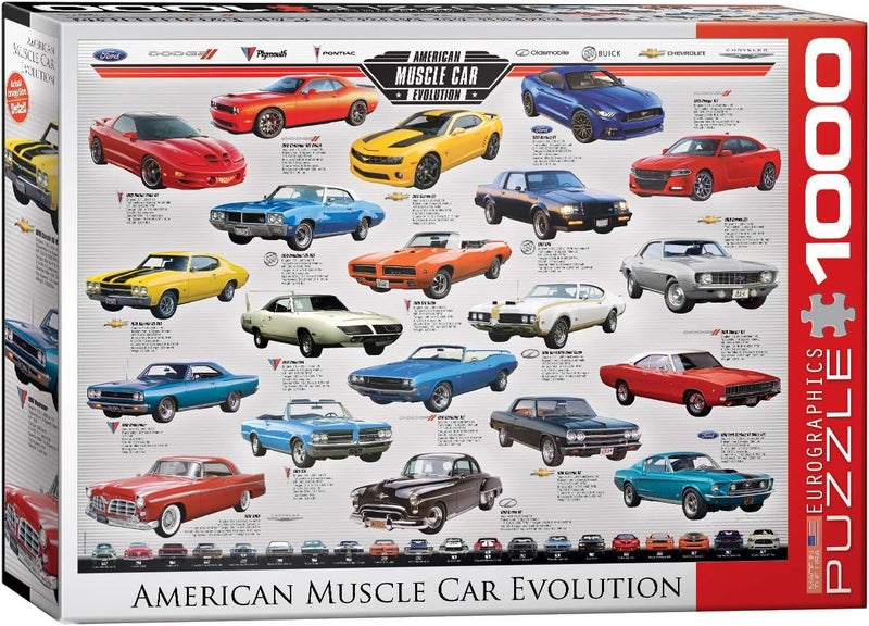 EuroGraphics Muscle Car Evolution Jigsaw Puzzle 1000Piece - Image 1