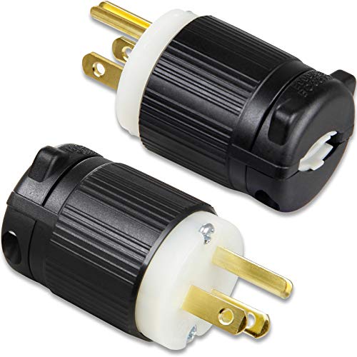 ORRGENA 2 Pack 125V 15Amp 3-Prong Electric Plugs, UL Listed NEMA 5-15P Plug, 2 Poles 3 Prong AC Replacement Plugs 3-Wire Connector - Image 2