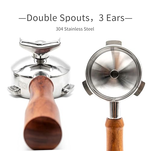 NEOUZA 58mm Three Ears Portafilter for Espresso Coffee Machine Compatible with EGF03 Breville Sage Barista Max,Double Spouts,Non-pressurized Basket,Basket Removal Tool - Image 4