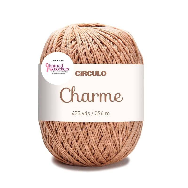 Circulo Charme Yarn for Crochet and Knitting 433 yds 100 Mercerized Brazilian Virgin Cotton Soft Sport Weight Color 7625 Chestnut