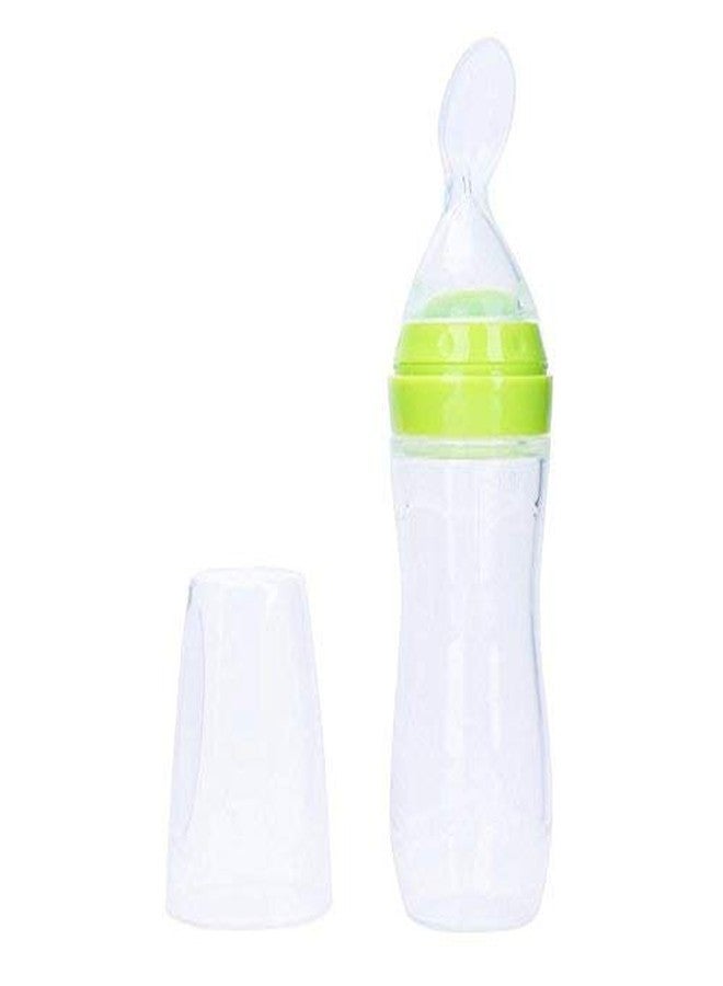 Heights Silicone Squeeze Food Feeder with Plastic Spoon (Green) - Image 1