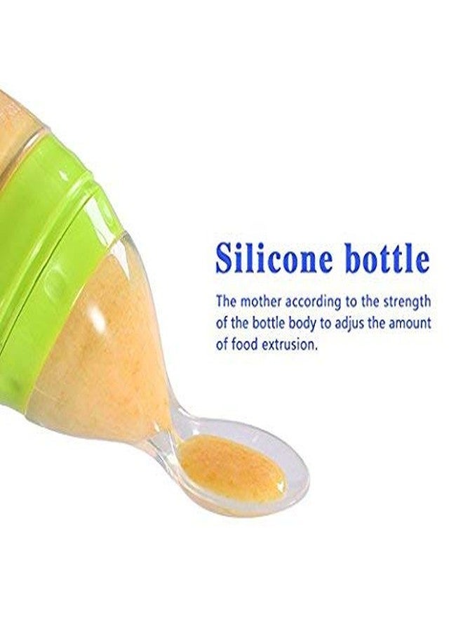 Heights Silicone Squeeze Food Feeder with Plastic Spoon (Green) - Image 5