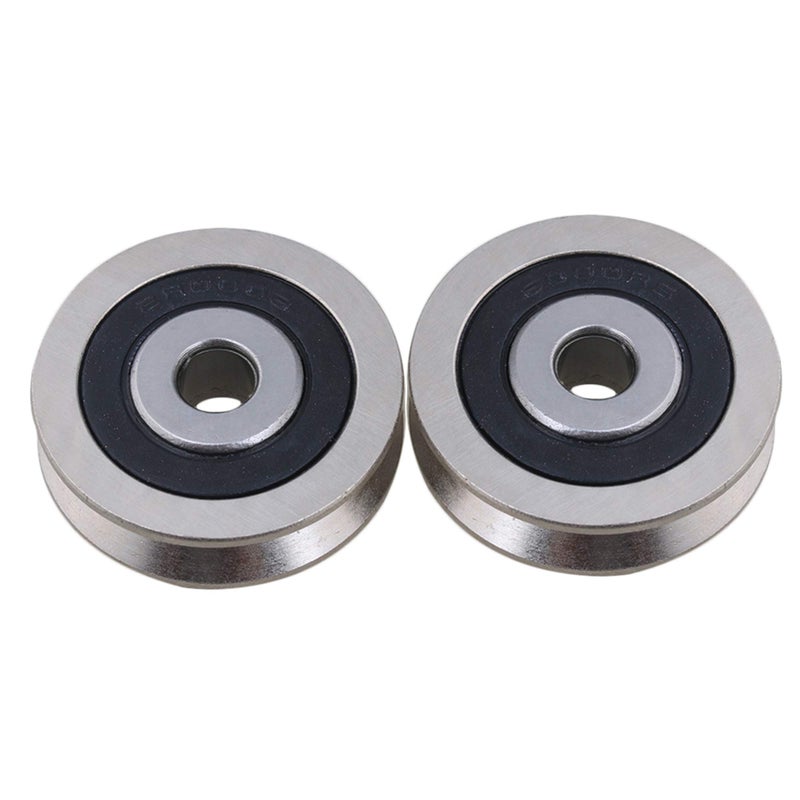 CNBTR CNBTR V-Type Guide Pulley Rail Ball Bearings Wheel 6000RS Deep 6x30x8mm Pack of 2  - Image 1