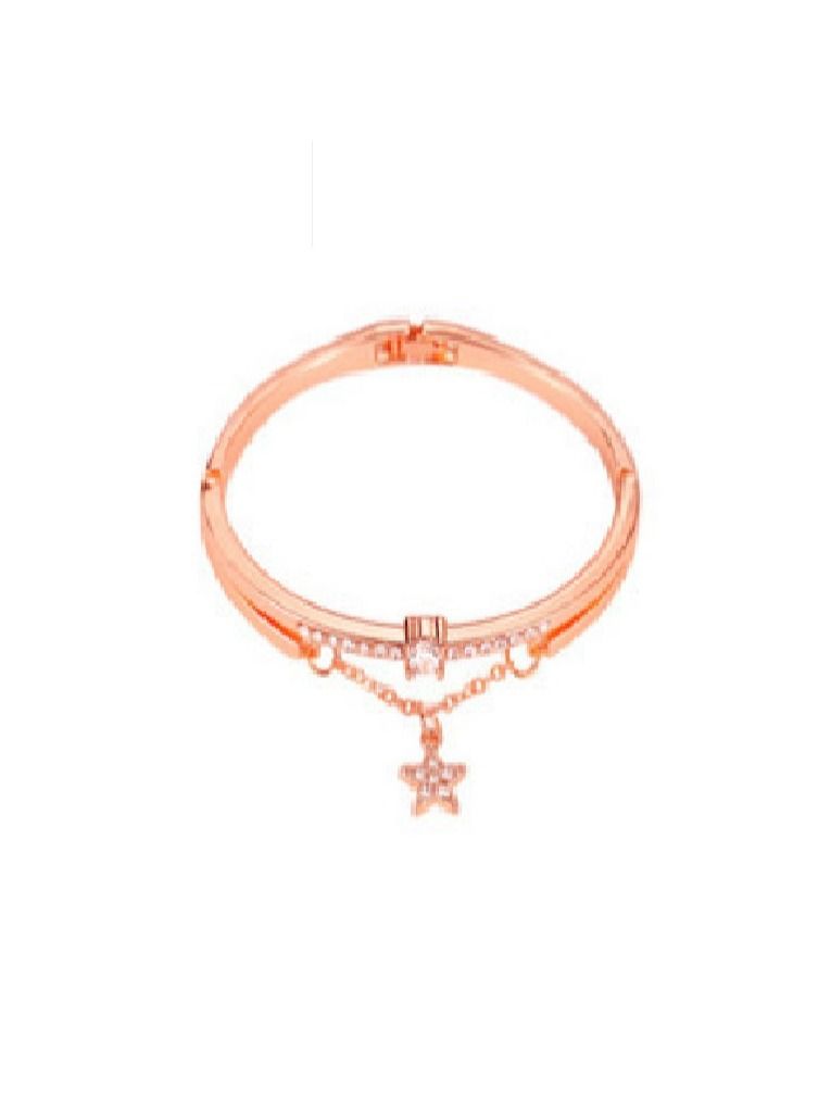 Fashionable bucket shaped square women's quartz watch with exquisite rhinestones on the dial, a two-piece set of watches and bracelets  - Image 4