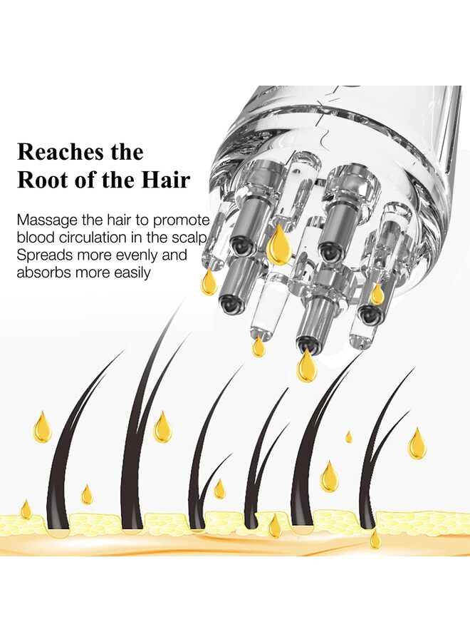 زجاجة توزيع زيت نمو الشعر مع مشط لتدليك فروة الرأس - موزع ذو طرف كروي لسهولة الاستخدام وتدليك فروة الرأس - Image 2